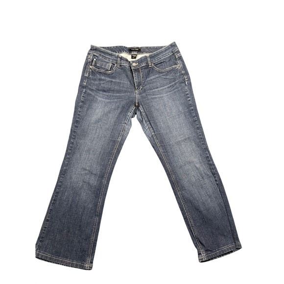 White House Black Market Denim - White House Black Market Women Contour Mid Rise Blue Denim Bootcut Jeans Sz 12R